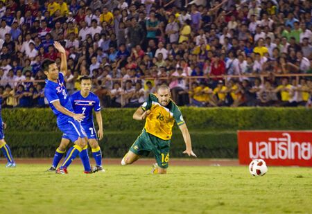FIFA World Cup 2014 between Thailand (B) and Australia (Y) at Supachalasai National Stadium on November 15, 2011 in Bangkok, Thailandのeditorial素材