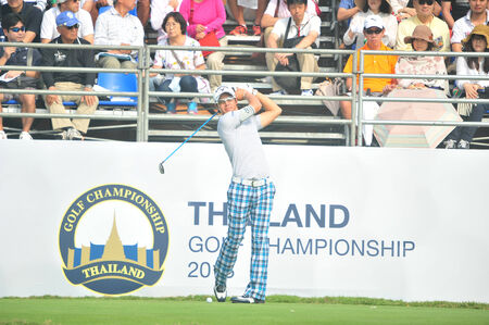 CHONBURI - DECEMBER 14 : Ryo Ishikawa of Japan player in aciton during Thailand Golf Championship 2013 at Amata Spring Country Club on December 14, 2013 in Chonburi, Thailand. のeditorial素材