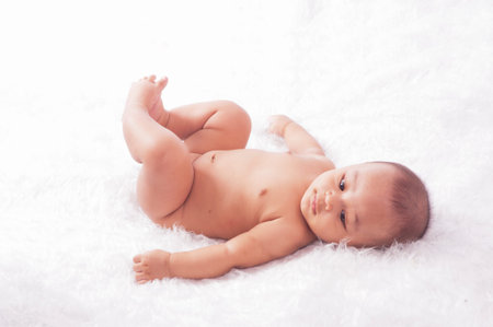 bright portrait of adorable baby 