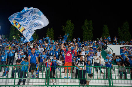 BANGKOK THAILAND-MARCH 4   Thai Premier League between Army United   and Chonburi fc at Army Stadiumon May 4,2014 in Thailand のeditorial素材