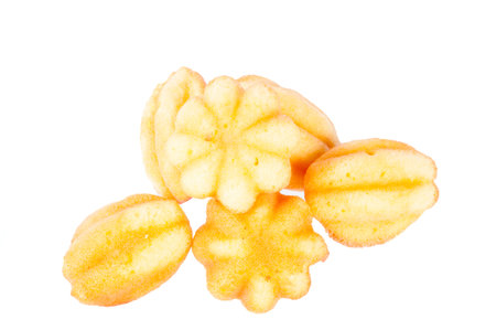 Butter Cake on White Background