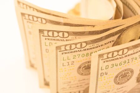 US dollars and finance background. Macro image.の写真素材