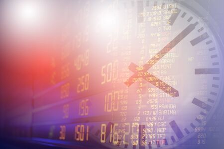 time and stock exchang saving money financial business growth conceptの写真素材