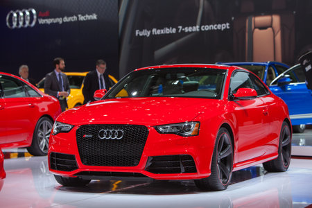 DETROIT - JANUARY 13: An Audi RS5 is on display January 13th, 2015 at the 2015 North American...