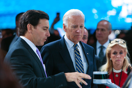 DETROIT - JANUARY 10: Vice President Joe Biden at the North American International Auto Show media preview January 10, 2017 in Detroit, Michigan.のeditorial素材