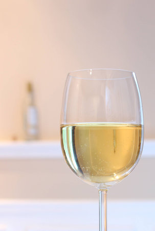 wine glass reflectionsの写真素材