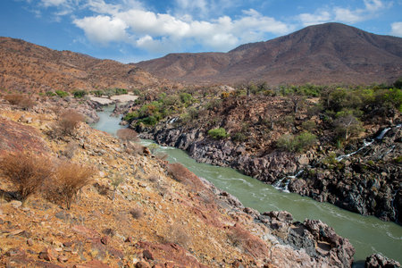 Epupa Falls on the Kuene River, Namibiaの写真素材
