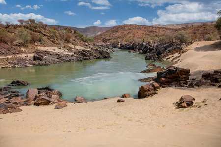 Epupa Falls on the Kuene River, Namibiaの写真素材