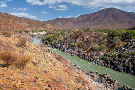 Epupa Falls on the Kuene River, Namibiaの写真素材