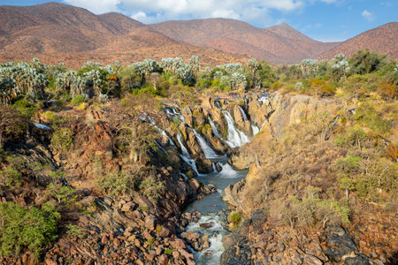 Epupa Falls on the Kuene River, Namibiaの写真素材