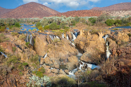 Epupa Falls on the Kuene River, Namibiaの写真素材