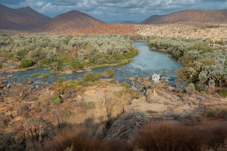 Epupa Falls on the Kuene River, Namibia.