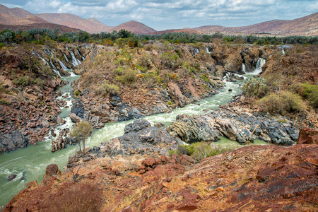 Epupa Falls on the Kuene River, Namibia.の写真素材