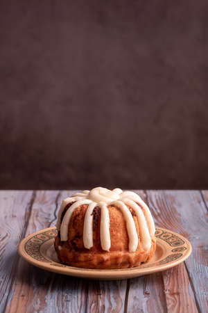 Decorated cake on rustic backgroundの写真素材
