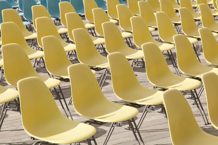 Plastic chairsの写真素材