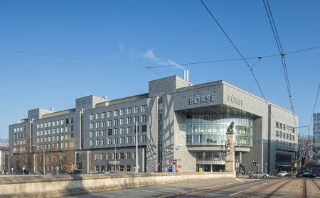 Zurich, Switzerland - 11 February, 2015: SIX Swiss Exchange building. SIX Swiss Exchange is the leading Swiss stock exchange for the trading of shares, bonds, investment funds, exchange traded funds and exchange traded.のeditorial素材