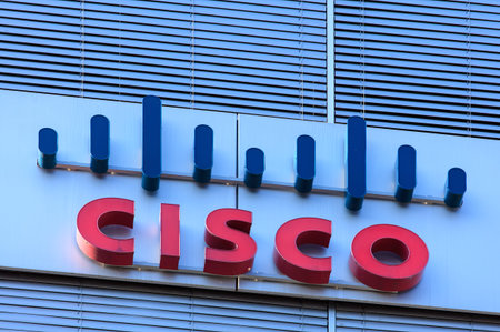 Wallisellen, Switzerland - 28 August, 2016: shutters and sign on the wall of of the Cisco Systems...