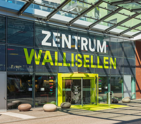 Wallisellen, Switzerland - June 30, 2018: entrance to the Zentrum Wallisellen. Zentrum Wallisellen...