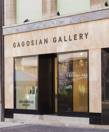 Geneva, Switzerland - September 24, 2016: entrance to the Gagosian Gallery in the city of Geneva....