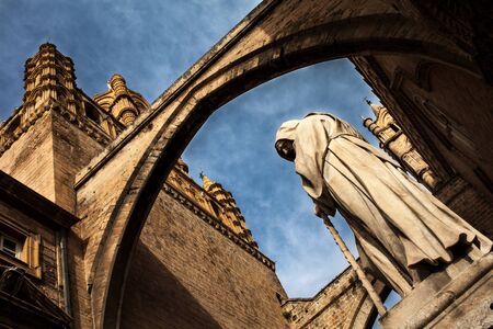 Picture taken to the Cathedral of Palermoの写真素材
