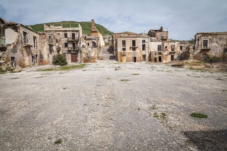Pictures taken in poggioreale after the famous earthquake of 1968の写真素材