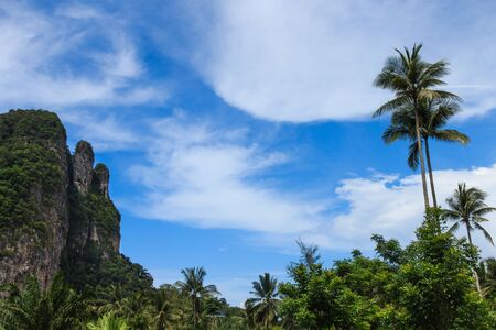 Cliff against the skyの写真素材