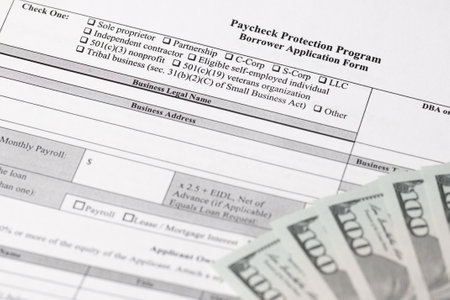 Paycheck Protection Program Borrower Application Formの写真素材
