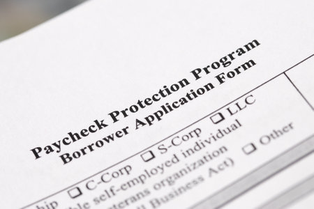 Paycheck Protection Program Borrower Application Formの写真素材
