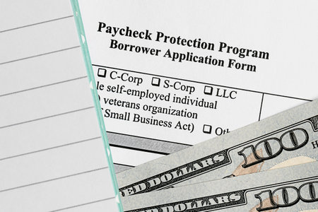 paycheck protection program. borrower application form.の写真素材