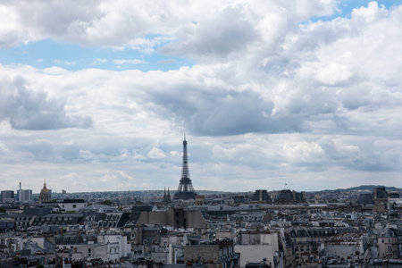 Paris cityscape with Eiffel Tower, France, Europe.