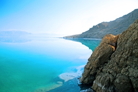 Dead Sea landscape pretty clean in the summer dayの写真素材