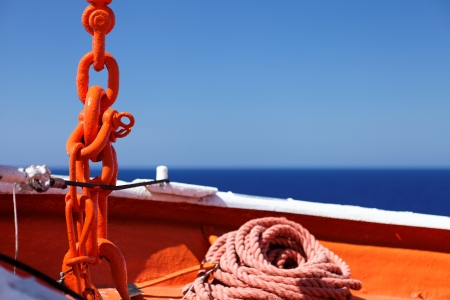 supplies ship anchor rope and chain dayの写真素材