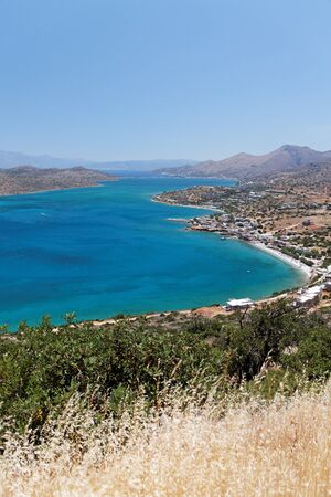 view a small resort town summer dayの写真素材