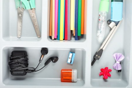 stationery for school and office setの写真素材