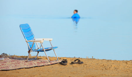 vacation at sea calm healthの写真素材