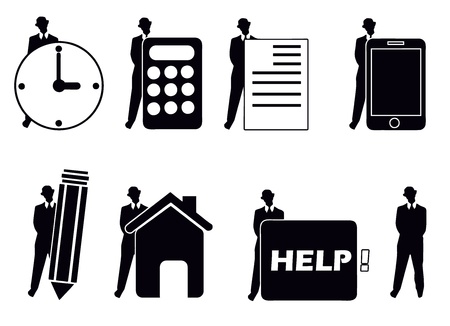 illustration people group business isolatedのイラスト素材