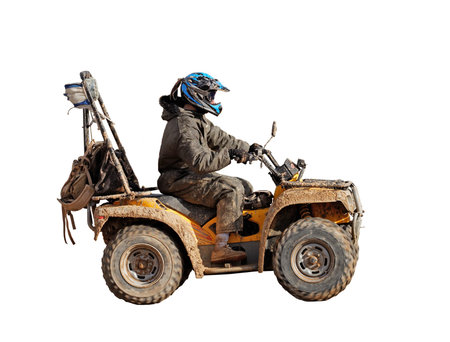 4x4 motorcycle isolated white backgroundの写真素材