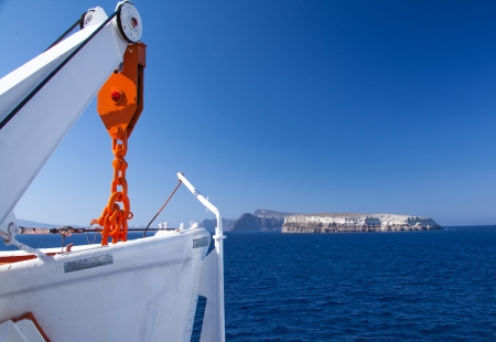 replacement lifeboat liner in the summer in readinessの写真素材
