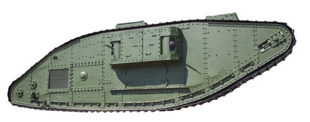 retro tank isolated white backgroundの写真素材