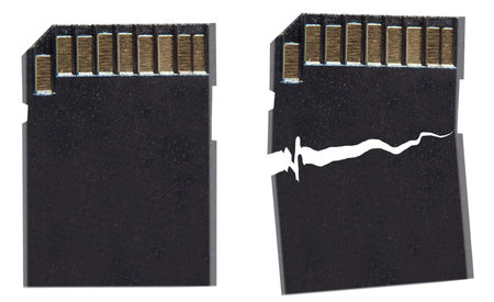 Memory card isolated white background