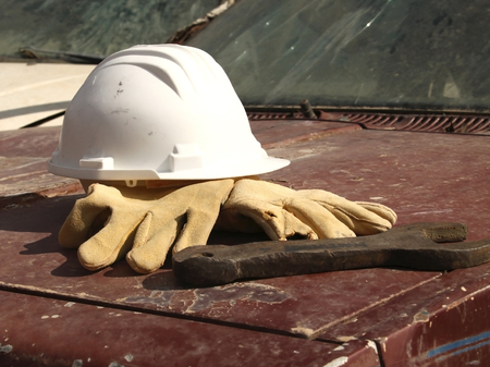 protective equipment industry workers of different professionsの写真素材