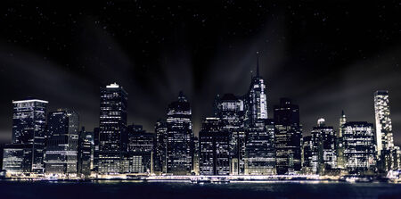NEW YORK/USA - 23 NOVEMBER 2013: view night streets of New York.  Sity 23 november USA.のeditorial素材