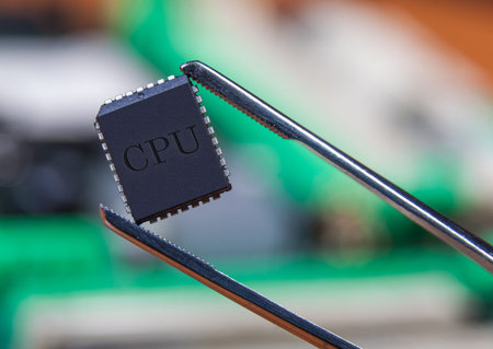 processor for computer motherboards, electronic background