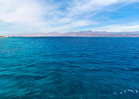 seascape, overlooking the beach a summer day