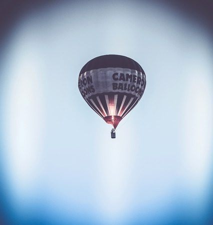 Hot Air Balloon on the sky backgroundのeditorial素材