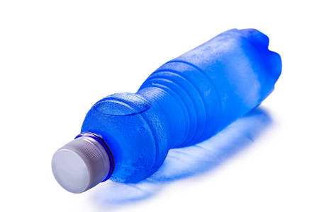 plastic bottle of water on a white background isolatedの写真素材