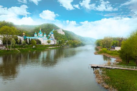 Orthodox church on the banks of Seversky Donets