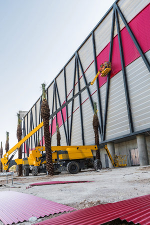construction equipment and machinery on the construction site