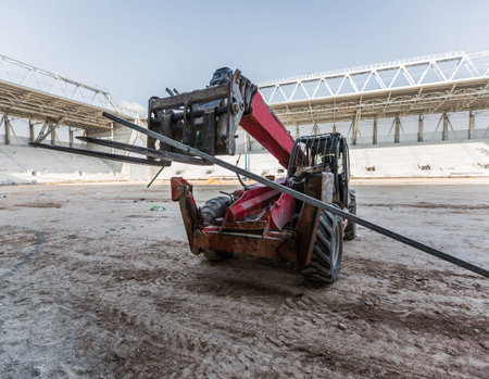 construction equipment and machinery on the construction site
