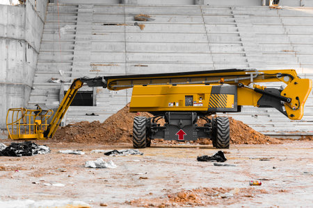 construction equipment and machinery on the construction site